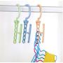 5Hole Practical Clothes Hanger 10pcs Random Color Rack Space Saver Organizer Hook Magic Hanger Closet Organizer Space Save Dropship