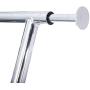 Wichai Shop 250lbs rack hanger rolling garment clothes heavy duty steel, chrome finish, single bar clothing adjustable collapsible portable commercial hanging US