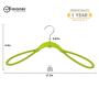 VISMOORE Portable Suit Hanger for Business Travel Luxury Design with Reinforce Rotatable Hanger Wings Free Swivel to Different Shoulder Widths, Space Saving Clothes Hangers (Green, Classic)