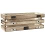 MyGift 7-Inch Burnt Wood Magnetic Storage Crate-Style Boxes, Set of 6