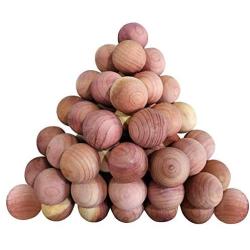 Cedar Balls for Clothes and Shoes Storage, Cedar Blocks for Hangers, 48 Pack