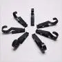 Zelta Dual-ended Laundry Hooks Clothes Pins Hanging Clips Plastic Hanger, Pack of 10 (Black)