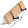 jiulonerst -Coat Rack,Nailless Folding Coat Hook Hat Clothes Rack Hanger,Bamboo Color 4 Hooks
