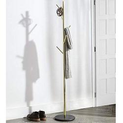 Floor Standing Hat and Coat Coat Rack Clothes Hat Tree Floor Coat Rack Metal Hanger Hanging Hat Hanger Clothes Rack (30cm30cm169cm) ZHANGQIANG (Color : Tyrant Gold)