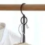 HHXD 6 Holes Clothes Hanger Organizer,Saving Space Iron Storage Coat Hangers Personality/Black / 2Pcs
