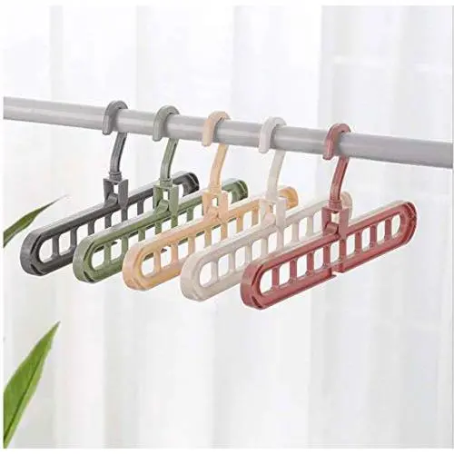 10pcs Random Color Clothes Hanger Nine-Hole Multi-Function Magic Hanger Multi-Port Support Home Bedroom Storage Holder Plastic Clothes Hangers 10pcs Random Color Clothes Hanger Nine-Hole Multi-Function Magic Hanger Multi-Port Support Home Bedroom Storage Holder Plastic Clothes Hangers