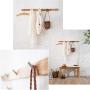 Clothes Hook, Coat Robe Hat Clothes Wall Mount Hook Heavy Duty Hanger Towel Rack， Jumbo Wooden Board Coat Rack Hanger,Decorative Hooks，Row Hook (Size : 5 Hooks)