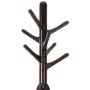 HLR-Coat Racks Free Standing Solid Wood Coat Rack Simple Bedroom Multifunction Hangers Rubber Wood Clothes Rack Easy Assembly Wood (Color : Brown)