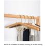 ZFF Household Solid Wood Brass Hangers Seamless Suit Clothes Support Round Head Clothes Rack