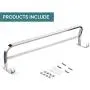 JOUBU Double Towel Bar,Bathroom Towel Bar Heavy Duty 23 Inch Mirror Treatment Stainless Steel Holder Wall Mount Shelf Organizer Cloth Hanger with Hooks Contemporary Style