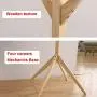 TiTCool Wooden Coat Rack, Entryway Standing Hall Tree Hat Jacket Coat Hanger Holder for Hat, Clothes, Purse, Scarves, Handbags, Umbrella