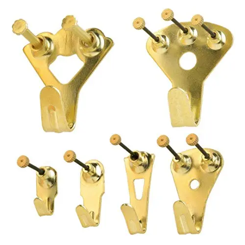 Picture Hangers, Picture Hanging Kit, 140 Pieces Photo Frame Hooks kit, Heavy Duty Picture Hanging Kit with Nails for Wall Mounting, Supports 10-100 lbs by YMHB Picture Hangers, Picture Hanging Kit, 140 Pieces Photo Frame Hooks kit, Heavy Duty Picture Hanging Kit with Nails for Wall Mounting, Supports 10-100 lbs by YMHB