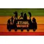 Star Wars Wall Door Hooks 20LB(Max) Quality Black Wood Made -Light in Weight-Easy to Install -Five Metal Hooks (Star 3)