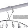 Keador 3 Pack Clothes Hangers, Stainless Steel Laundry Drying Rack Clothes Hanger with 10 Clips for Drying Socks, Bras, Underwears, Baby Clothes, Hats, Scarves, Towels, Pants, and Gloves