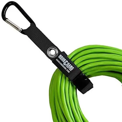 SECURE IT QUICK - Hook & Hang Strap Storage & Organizer - Hang Hoses, Cords, Tools, Drills, Ladders & More. Another Incredible Organizer! (2 PK - W/Hooks, Black) SECURE IT QUICK - Hook & Hang Strap Storage & Organizer - Hang Hoses, Cords, Tools, Drills, Ladders & More. Another Incredible Organizer! (2 PK - W/Hooks, Black)