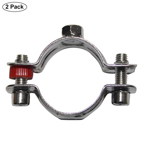 WYKA 2 Pack Heavy Duty Pipe Strap 304 Stainless Hose Clamp Wall Ceiling Mount Ring Hanger Adjustable Bracket (4"(101.6mm)) WYKA 2 Pack Heavy Duty Pipe Strap 304 Stainless Hose Clamp Wall Ceiling Mount Ring Hanger Adjustable Bracket (4"(101.6mm))