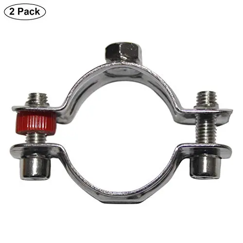 WYKA 2 Pack Heavy Duty Pipe Strap 304 Stainless Hose Clamp Wall Ceiling Mount Ring Hanger Adjustable Bracket (4"(101.6mm))