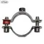 WYKA 2 Pack Heavy Duty Pipe Strap 304 Stainless Hose Clamp Wall Ceiling Mount Ring Hanger Adjustable Bracket (4"(101.6mm))