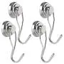 MHDMAG Swivel Swing Magnetic Hooks, Strong Refrigerator Hooks, Neodymium Magnet Hook for Picture Hanger, Grill, BBQ, Home, Kitchen, Office, Garage or Warehouse (4pack G25)