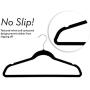 Mesa Velvet Non-Slip Closet coat Hanger ? 25 Pack Premium Clothes Hangers ? Hook swivel 360 - Ultra Thin - Holds up to 10 lbs of Clothes - Perfect for Coats, Pants, Jackets, T-Shirts (Silver/Black)