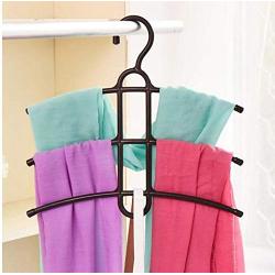 Multifunctional Clothes Hanger Creative Fishbone 3 Layer Anti-Skid Plastic Clothes Rack Wardrobe Clothes Hanger 10pcs Color Random