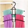 Multifunctional Clothes Hanger Creative Fishbone 3 Layer Anti-Skid Plastic Clothes Rack Wardrobe Clothes Hanger 10pcs Color Random