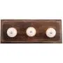 Indianshelf Handmade 1 Artistic Vintage Amber Wooden Chakra Rail Hooks Hangers/Coat Hooks Hardware