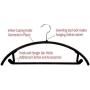 YOTHG Velvet Hangers, 10pcs Non Slip No Shoulder Bump Suit Hangers, 360 Degree Swivel Hook, Space Saving Clothes Hangers, Rounded Hangers for Coat,Sweater(Black)