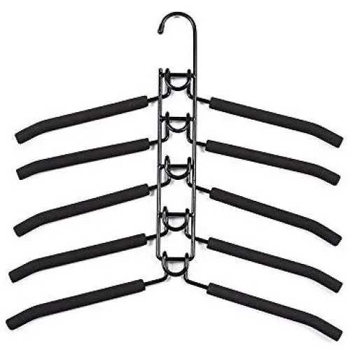 YOUDirect Clothes Hangers - Multilayer Detachable Non-slip Clothes Rack for Adult Metal Rust-free Wardrobe Storage Rack Space-saving (Adult-Black.) YOUDirect Clothes Hangers - Multilayer Detachable Non-slip Clothes Rack for Adult Metal Rust-free Wardrobe Storage Rack Space-saving (Adult-Black.)