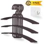 upra Shirt Hangers Space Saving Plastic 5-Pack, Durable Multi-Functional Non-Slip Clothes Hangers Closet Organizers, for Coats Jackets Pants Dress Scarf, Dorm Room/Apartment Essentials