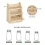LIANTRAL Essential Oils Storage Rack, Wooden Nail Polish Display Holder Organizer- 45 Slots for 10/15/20/30ml Bottles (Natural Wood Color)