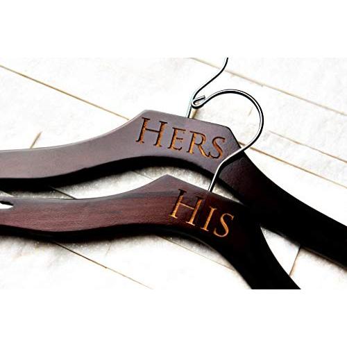 Personalized, Engraved Contour Wedding Hanger by Left Coast Original