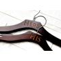 Personalized, Engraved Contour Wedding Hanger by Left Coast Original