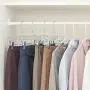 HOUSE DAY 12 Pcs Pack 14 inch Clear Plastic Skirt Hangers with Clips, Skirt Hangers, Clip Hangers for Pants, Bulk Plastic Hangers