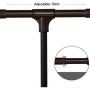 Lift Pull Down Hanger Rod,Adjustable Width Clothes Rack Clothes,Hanger Rail for Cabinet Soft Return (Brown) (Size : 450-600mm)