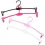 10PC Random Color Arc Hangers Portable Hook Kids Clothes Hangers Clothes Drying Rack Plastic Bra Design Outdoor Hanging Organizer