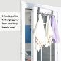 WEBI Over The Door Hook Door Hanger:Over The Door Towel Rack with 6 Hooks for Hanging Coats,Door Towel Hanger Door Coat Hanger Over Door Coat Rack for Towels,Clothes,Back of Bathroom,Silver