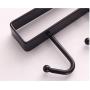 Multifunction Cupboard Hanging Hook, Nail Free 6 Hooks Kitchen Storage Rack Hanger Chest Storage Organizer Holder Coffee Cup Holders (Black, 10.24&quotx2.56&quotx0.87")
