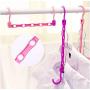 5-Hole Space Saving Plastic Clothes Hanger Magic Hanger Space Saving Hanger Wonder Closet Organizer Multi-Port Hook 10pcs Random Color