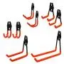 Garage Hooks Wall Hooks, Heavy Duty Bike Hanger Broom Holder Wall Mount, Wall Hooks for Hang Garden Tools, Garage Tools, Bikes, Ropes, Ladders, Bulk Items 8PCS