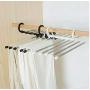 5pcs Random Color 5 in 1 Pant Rack Shelves Stainless Steel Clothes Hangers Multi-Functional Wardrobe Magic Hanger