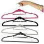 Mini Flocking Clothes Hanger 20Pcs Hook Accessories Save Space Wardrobe Clothes Hanging Organizer Coat Hooks Color Random