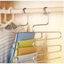 5pcs Multi-Use Pants Trousers Hanging Clothes Hanger 5-Layers Room Space Saver