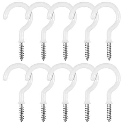 Vinyl Coated Ceiling Hooks - 2.9 inches Multipurpose Screw Hooks for Hanging Plants, Cups, Utensils, Lights, Indoor and Outdoor Stuff Vinyl Coated Ceiling Hooks - 2.9 inches Multipurpose Screw Hooks for Hanging Plants, Cups, Utensils, Lights, Indoor and Outdoor Stuff