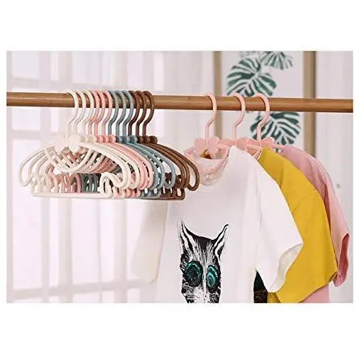 10pcs Random Color 29cm Plastic Clothes Hangers for Childrens Clothes Hanger