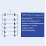 6 Tiers Clothes Hanger Metal with Clips Multi Stackable Hangers Saving More Space Tool for Slack Trouser Jeans Towels Etc
