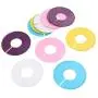 TOPBATHY 10pcs Clothes Size Dividers,Clothing Rack Dividers,Round Clothes Rack Clothes Hangers, Commercial Clothing Racks, Clothing Shops (Mixed Colors, 9 x 9 x 0.2cm)