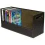Stock Your Home DVD Storage Boxes with Powerful Magnetic Opening - DVD Tray Holds 28 DVD BluRay PS4 Video Games for Media Shelf Storage & Organization