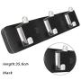 LAXF-Wall Coat Racks with Hooks/Hangers Coat Rack Bamboo Clothes Hook Dorm Room Bedroom on The Wall Wall-Mounted Hook Hanger Multifunction Straight Edge Black (Size : 35.6cm)