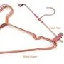 Koobay 60Pack 13&quot Children Rose Copper Gold Shiny Metal Wire Top Clothes Hangers for Shirts Coat Storage & Display